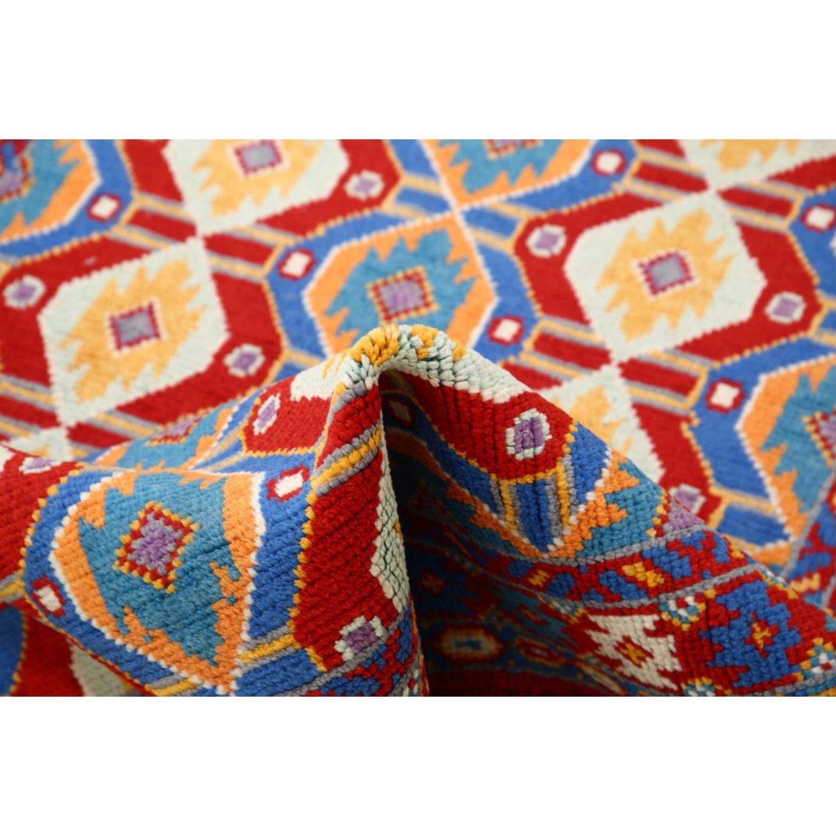 Revival 3x5 Handmade Double Knotted Washable Wool Rug - Colorful