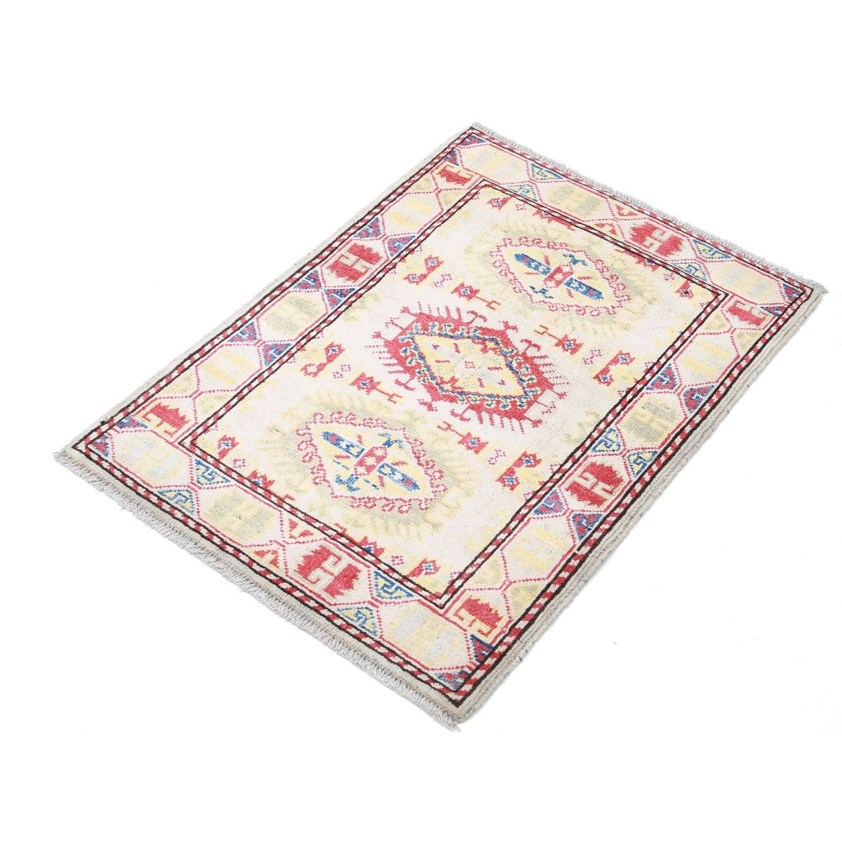 Revival 2x3 Handmade Double Knotted Washable Wool Rug - Colorful