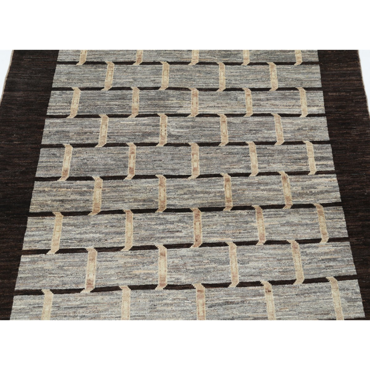 Modcar 4x6 Handmade Double Knotted Washable Wool Rug - Colorful