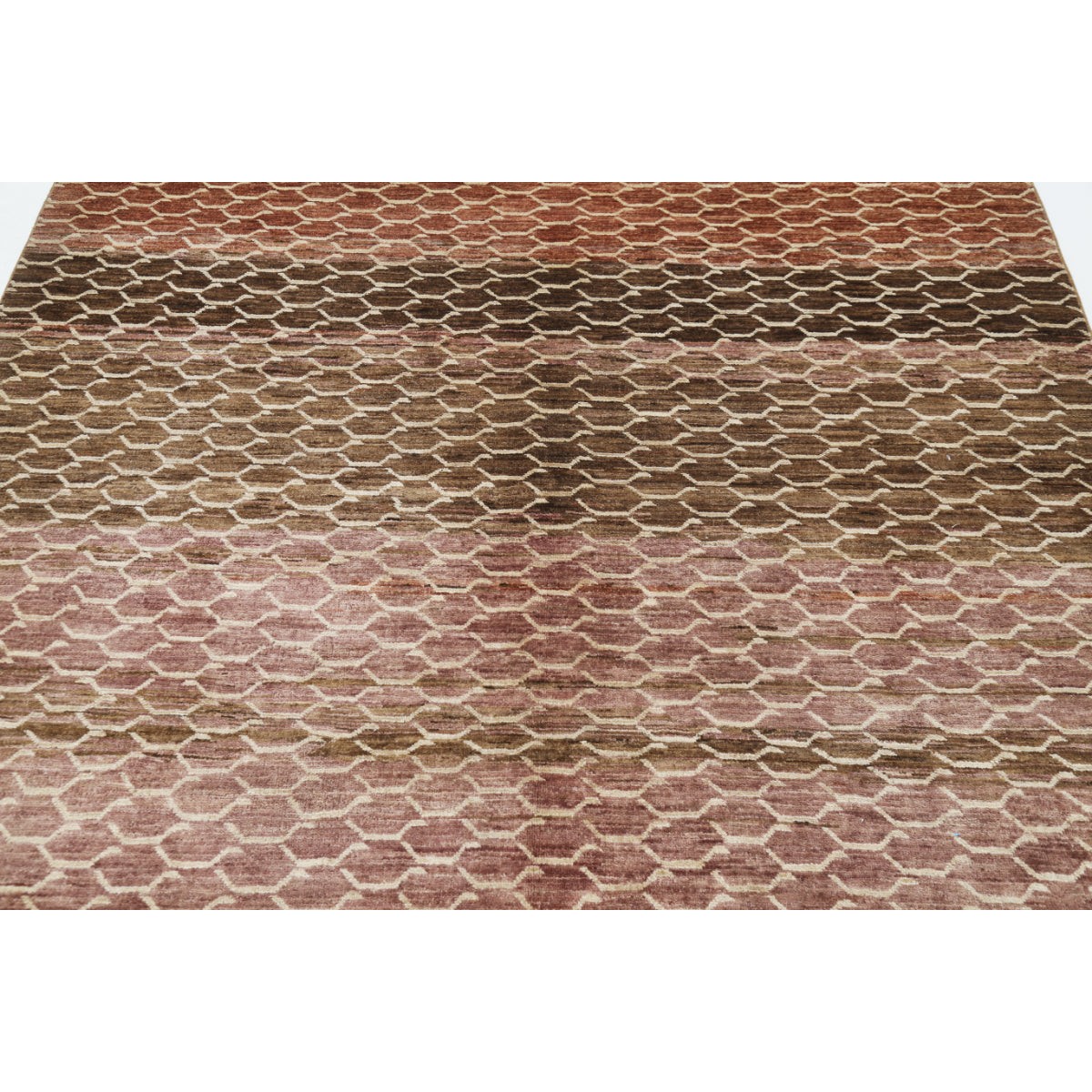 Modcar 6x8 Handmade Double Knotted Washable Wool Rug - Colorful