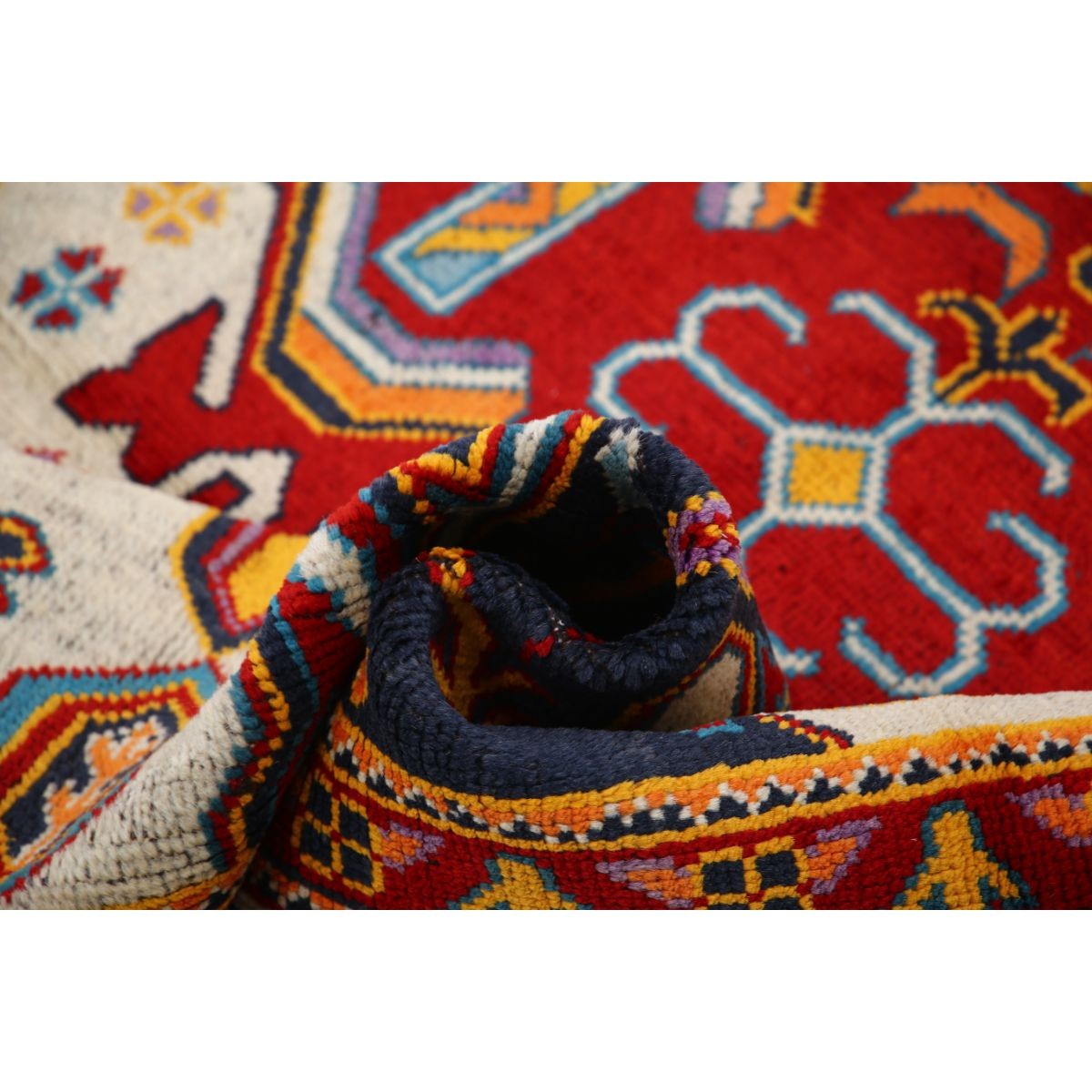 Revival 5x6 Handmade Double Knotted Washable Wool Rug - Colorful
