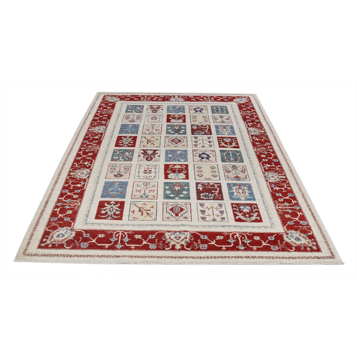 Bakhtiari 6x8 Handmade Double Knotted Washable Wool Rug - Colorful