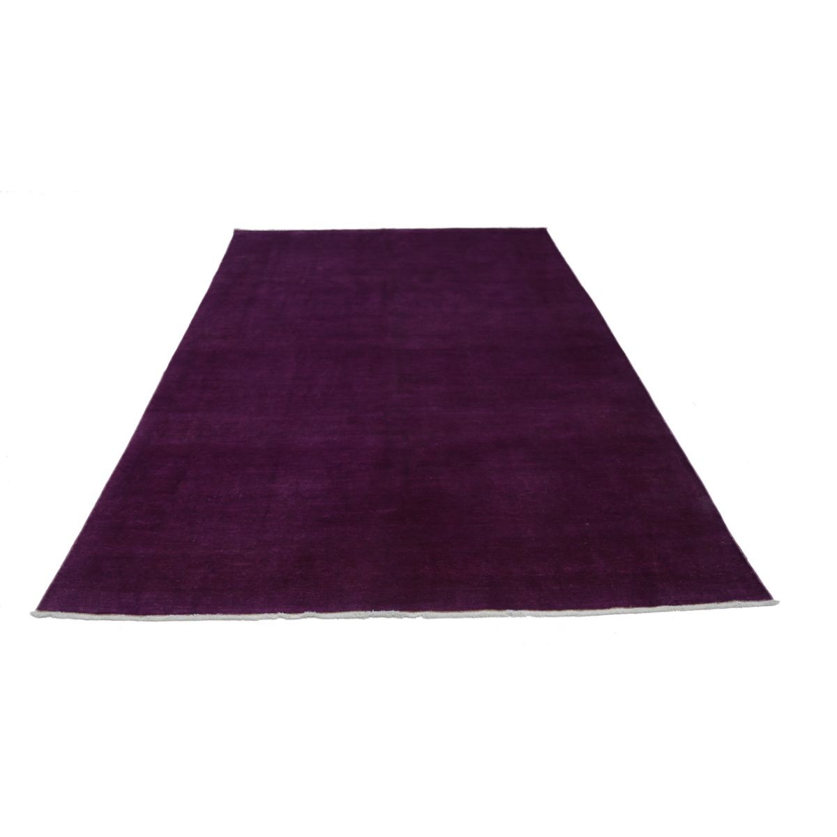 Overdye 6x10 Handmade Double Knotted Washable Wool Rug - Monochormatic