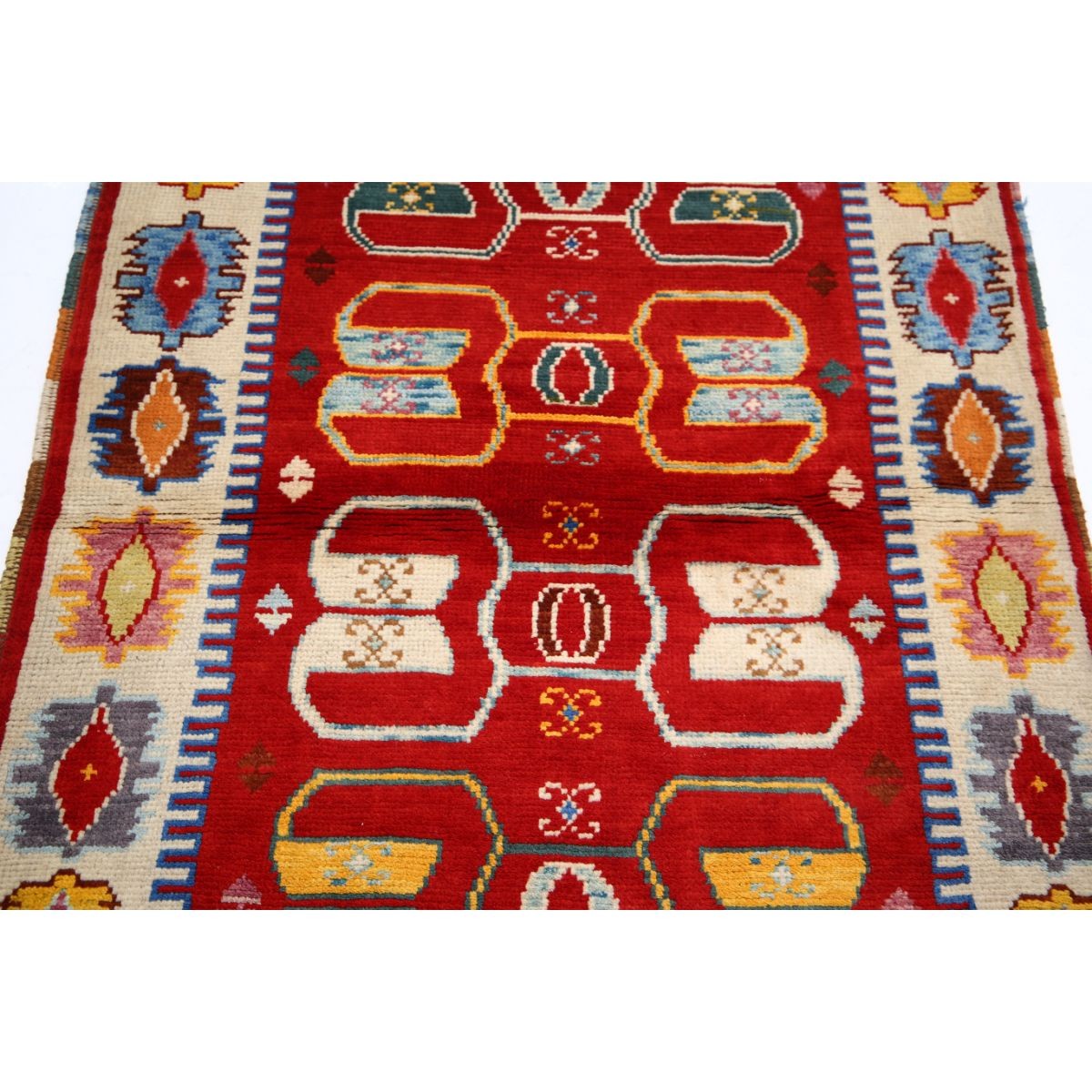 Revival 3x5 Handmade Double Knotted Washable Wool Rug - Colorful