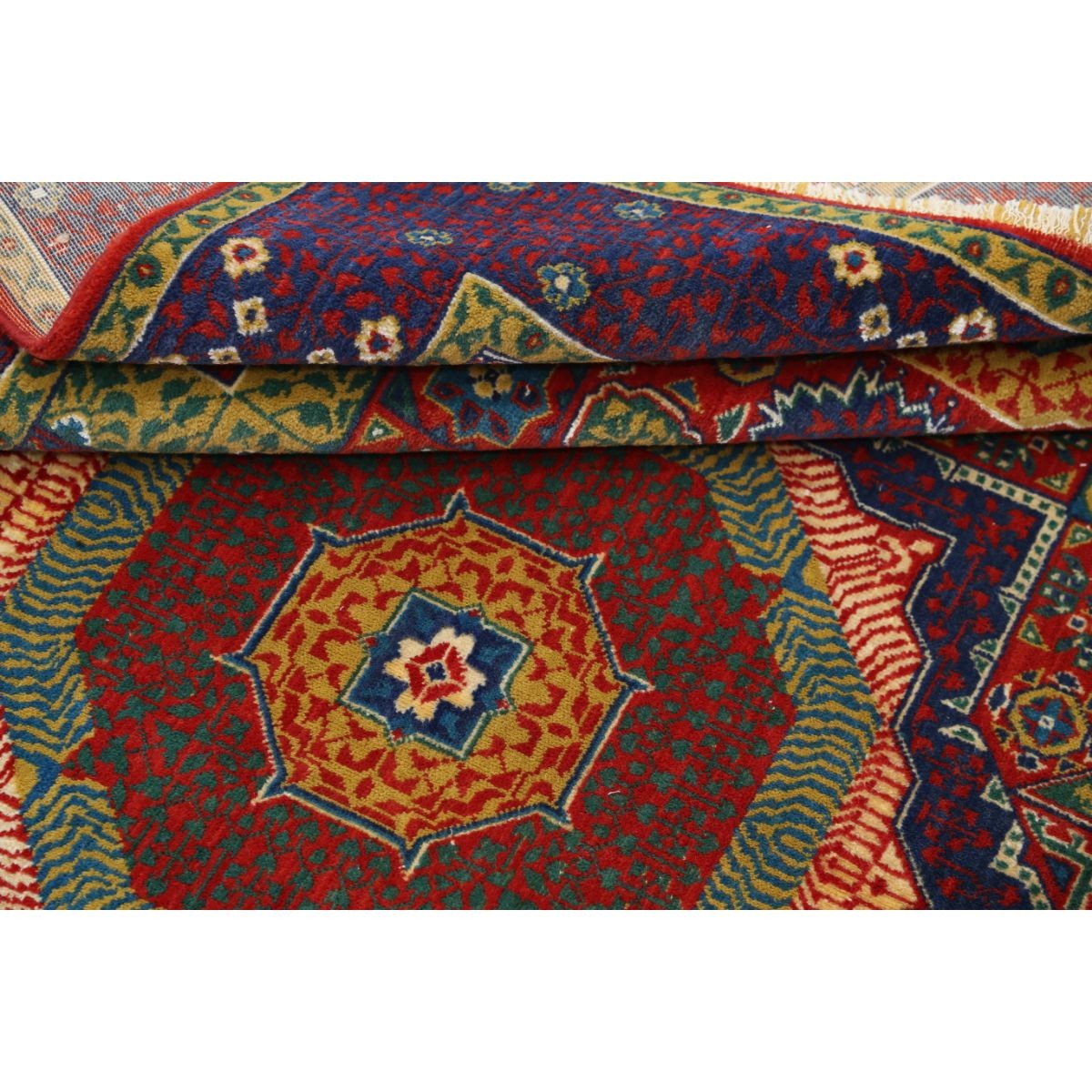 Gulshan-3'10" 4x6 Machine-Made Washable Wool Rug - Colorful