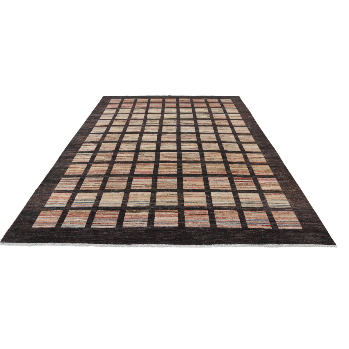 Modcar 8x11 Handmade Double Knotted Washable Wool Rug - Colorful