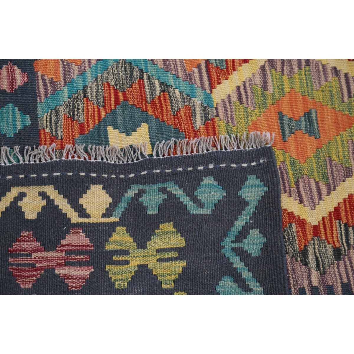 Maimana 8x11 Hand Woven Washable Wool Rug - Colorful