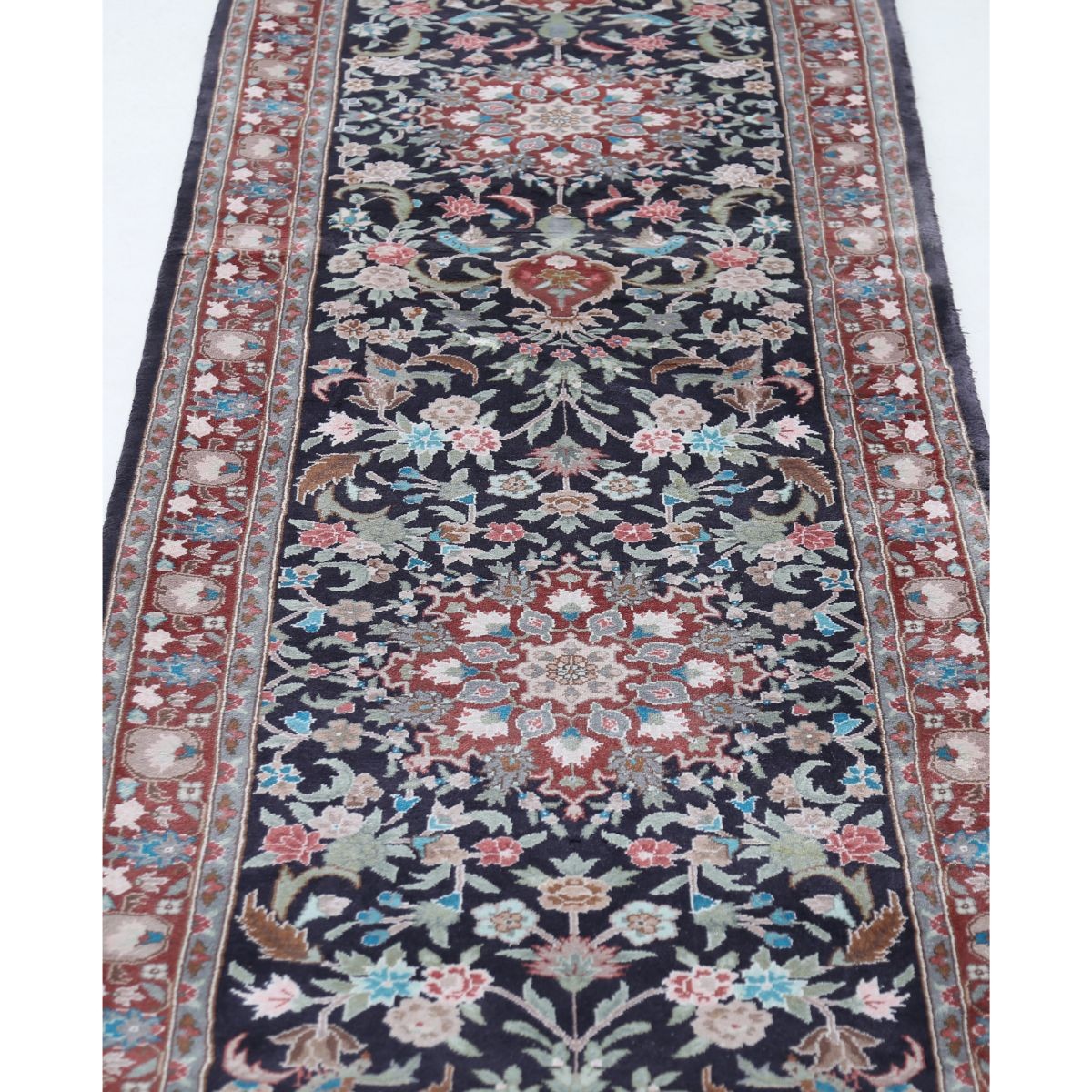 Legacy 3x14 Handmade Double Knotted Washable Art Silk Runner - Colorful