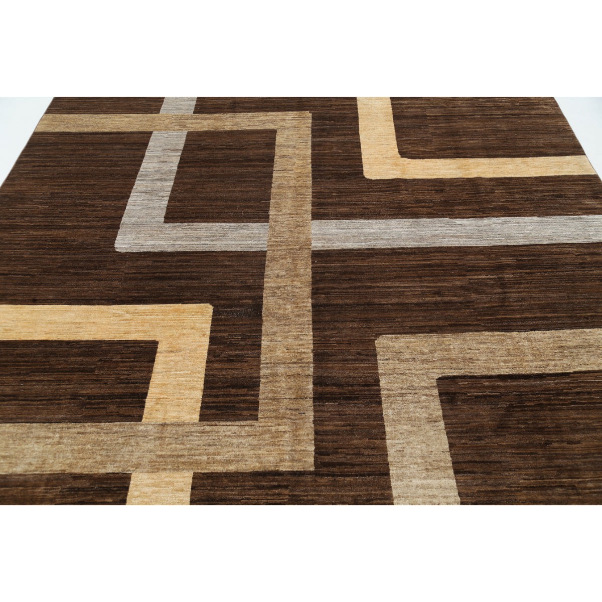 Modcar 8x9 Handmade Double Knotted Washable Wool Rug - Colorful