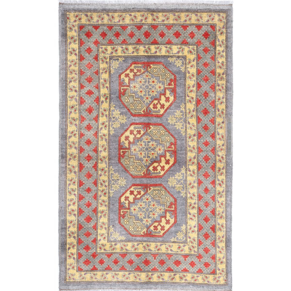 Revival 3x5 Handmade Double Knotted Washable Wool Rug - Colorful