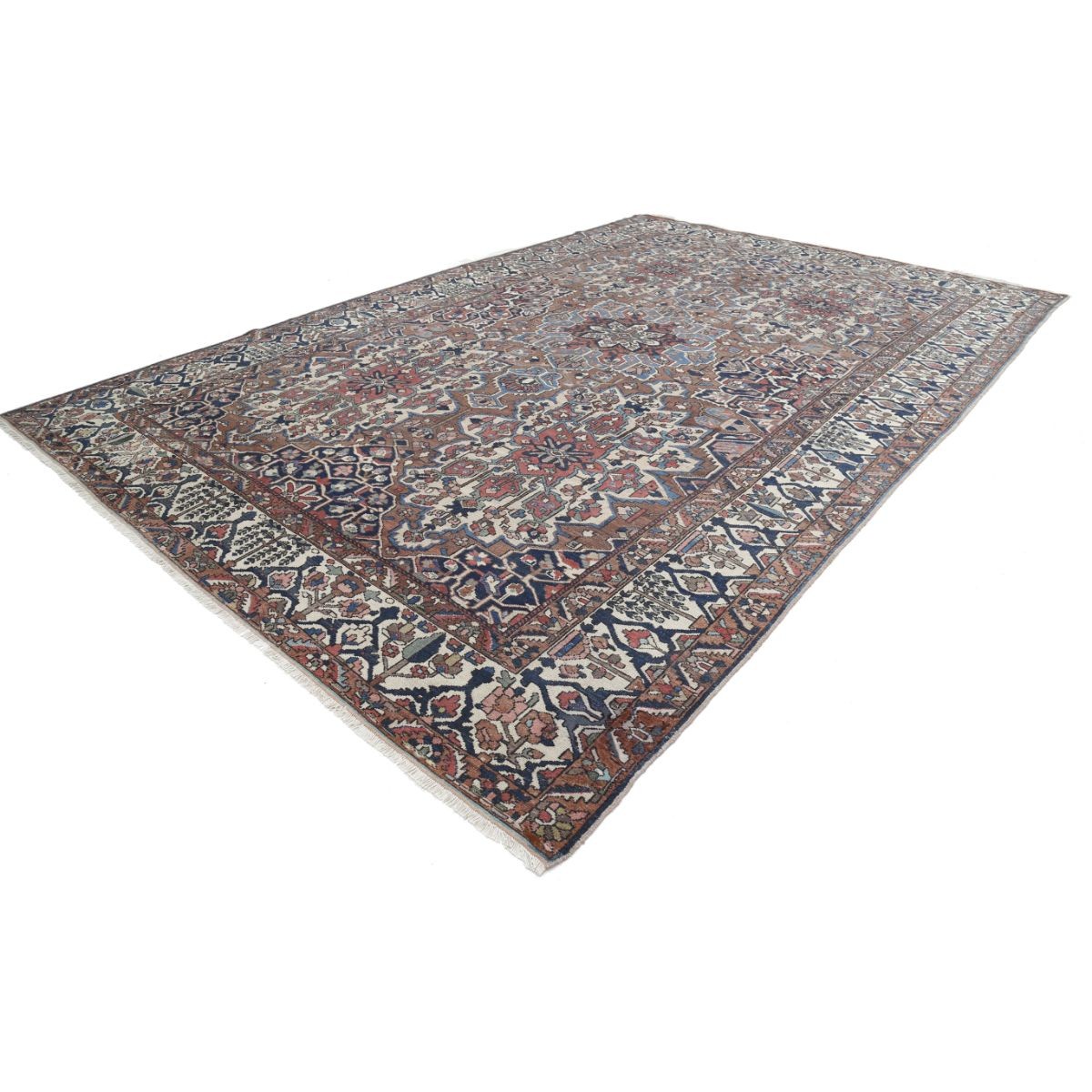 Vintage 11x17 Handmade Double Knotted Washable Wool Rug - Soft Hues