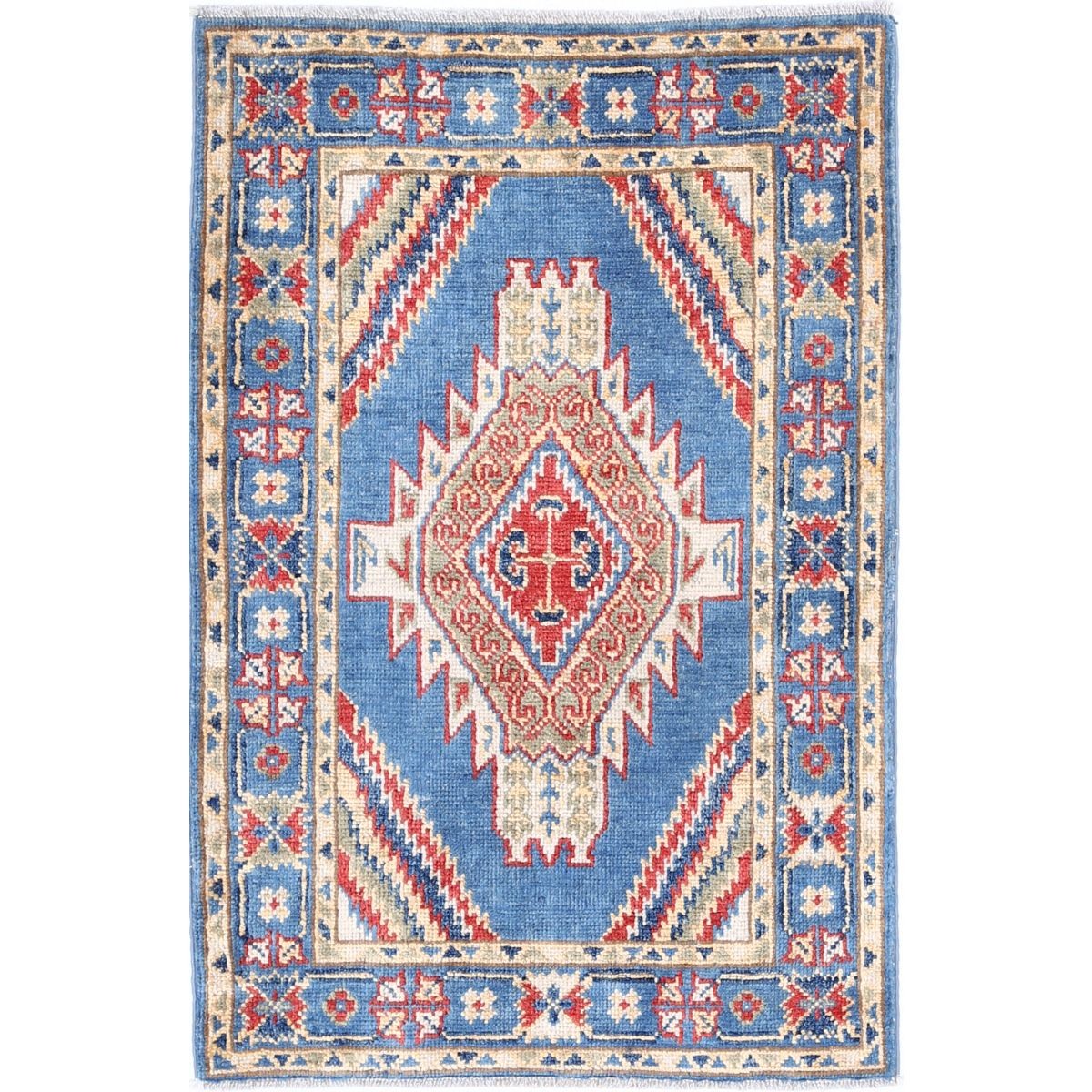 Revival 2x3 Handmade Double Knotted Washable Wool Rug - Colorful