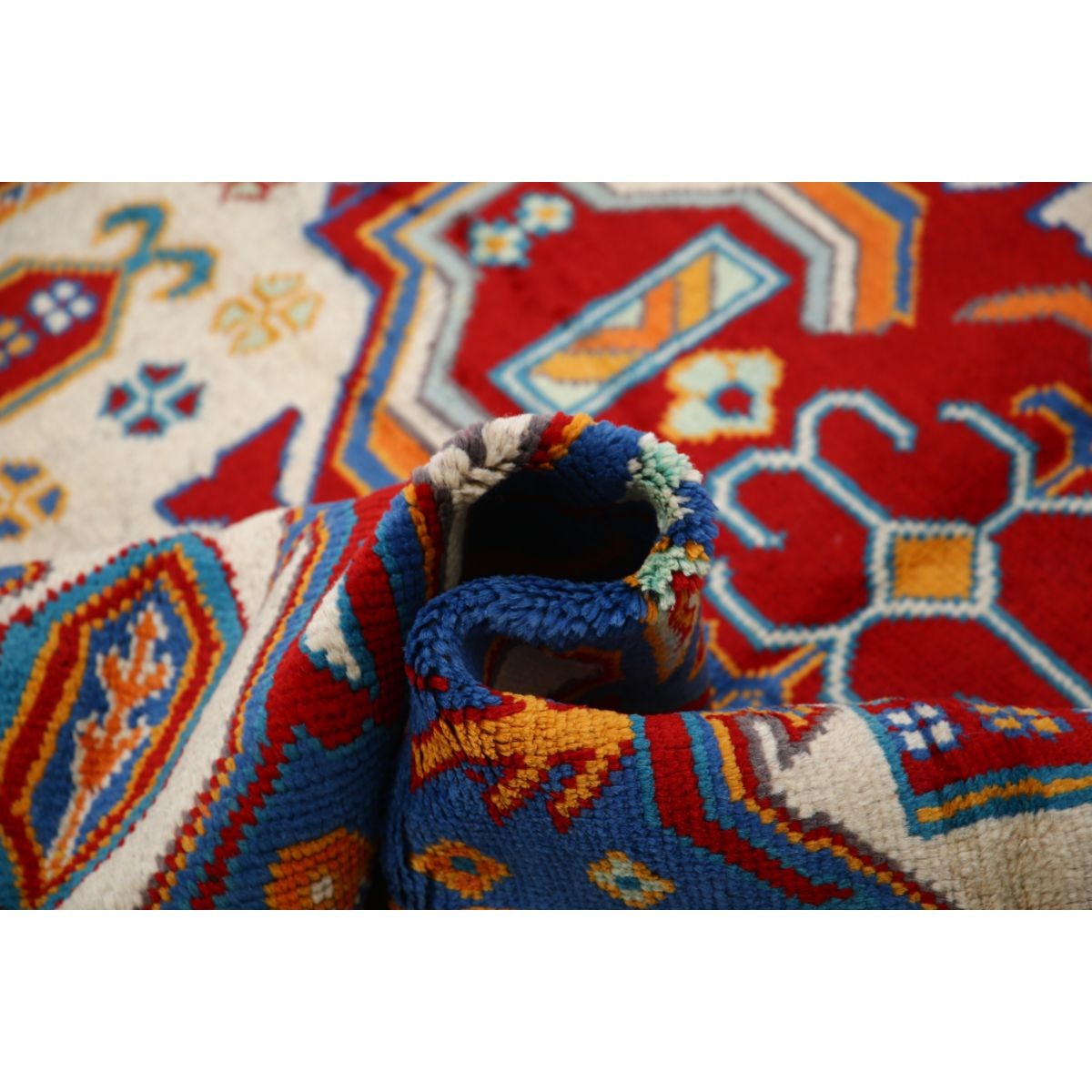 Revival 5x7 Handmade Double Knotted Washable Wool Rug - Colorful