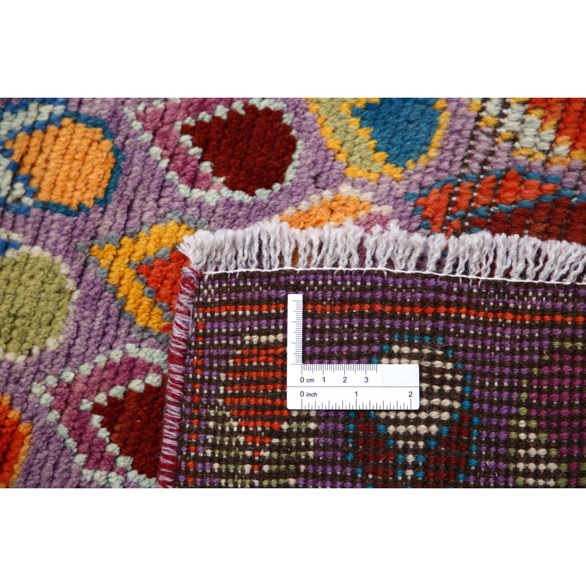 Revival 3x4 Handmade Double Knotted Washable Wool Rug - Colorful
