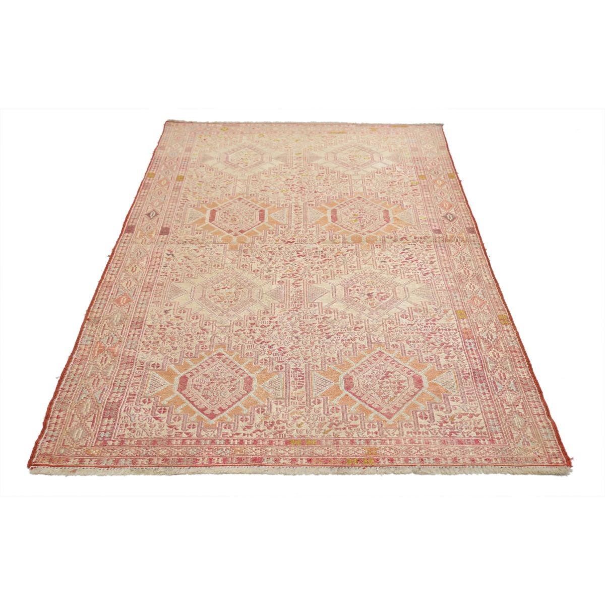 Silki 4x7 Hand Woven Washable Silk Rug - Colorful