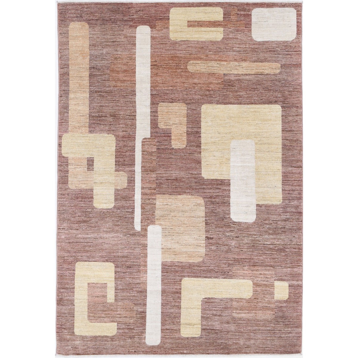 Modcar 5x8 Handmade Double Knotted Washable Wool Rug - Colorful
