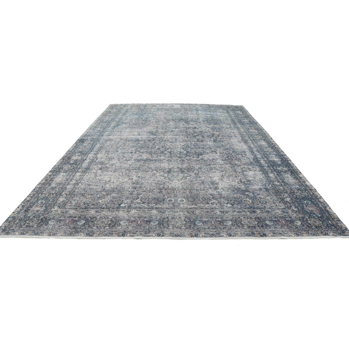 Vintage 11x15 Handmade Double Knotted Washable Wool Rug - Soft Hues