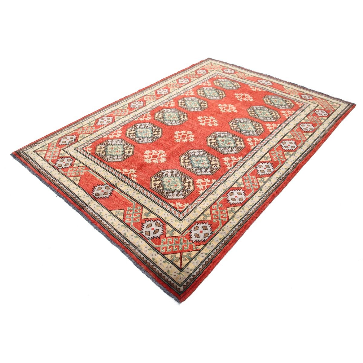 Revival 6x8 Handmade Double Knotted Washable Wool Rug - Colorful