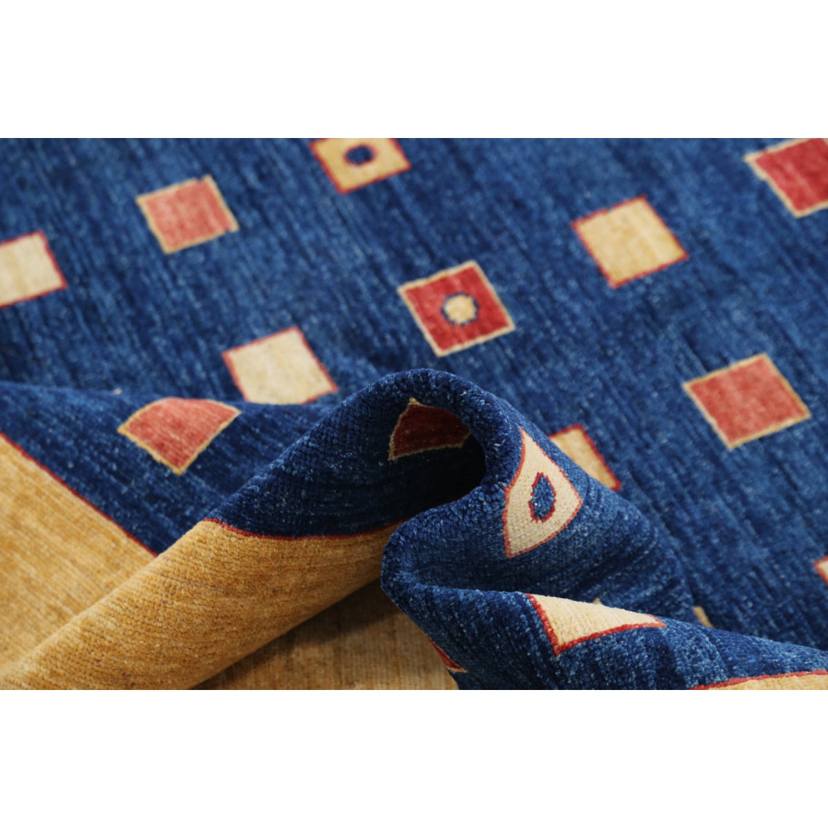 Modcar 8x9 Handmade Double Knotted Washable Wool Rug - Colorful