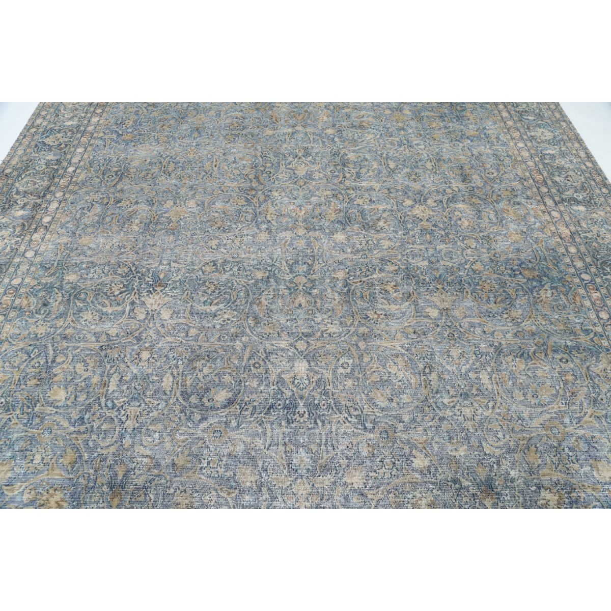 Vintage 10x13 Handmade Double Knotted Washable Wool Rug - Soft Hues