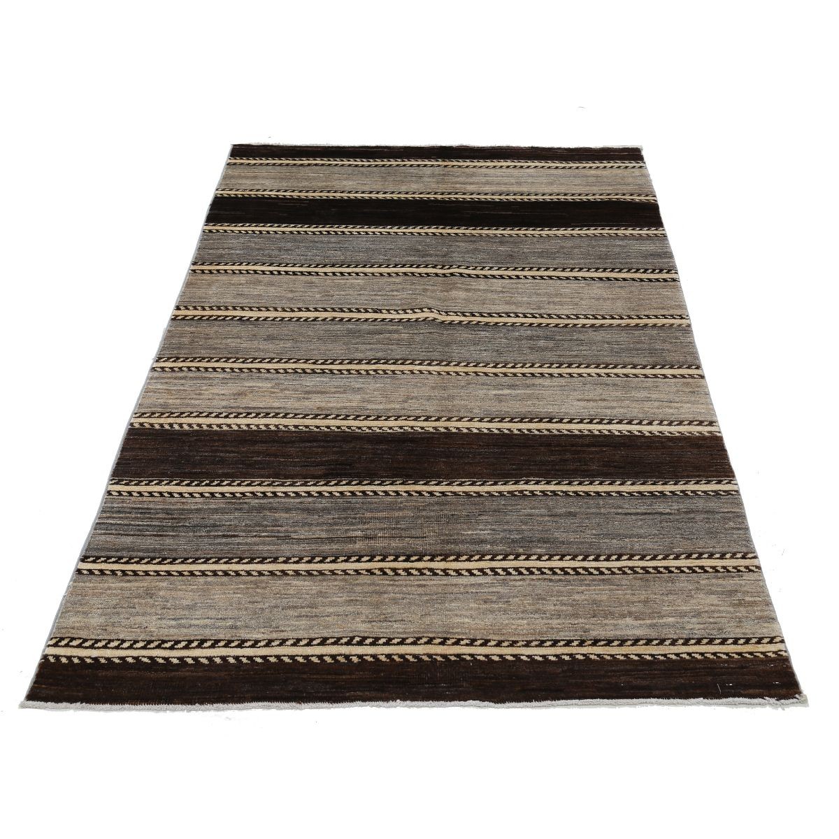 Modcar 4x6 Handmade Double Knotted Washable Wool Rug - Colorful