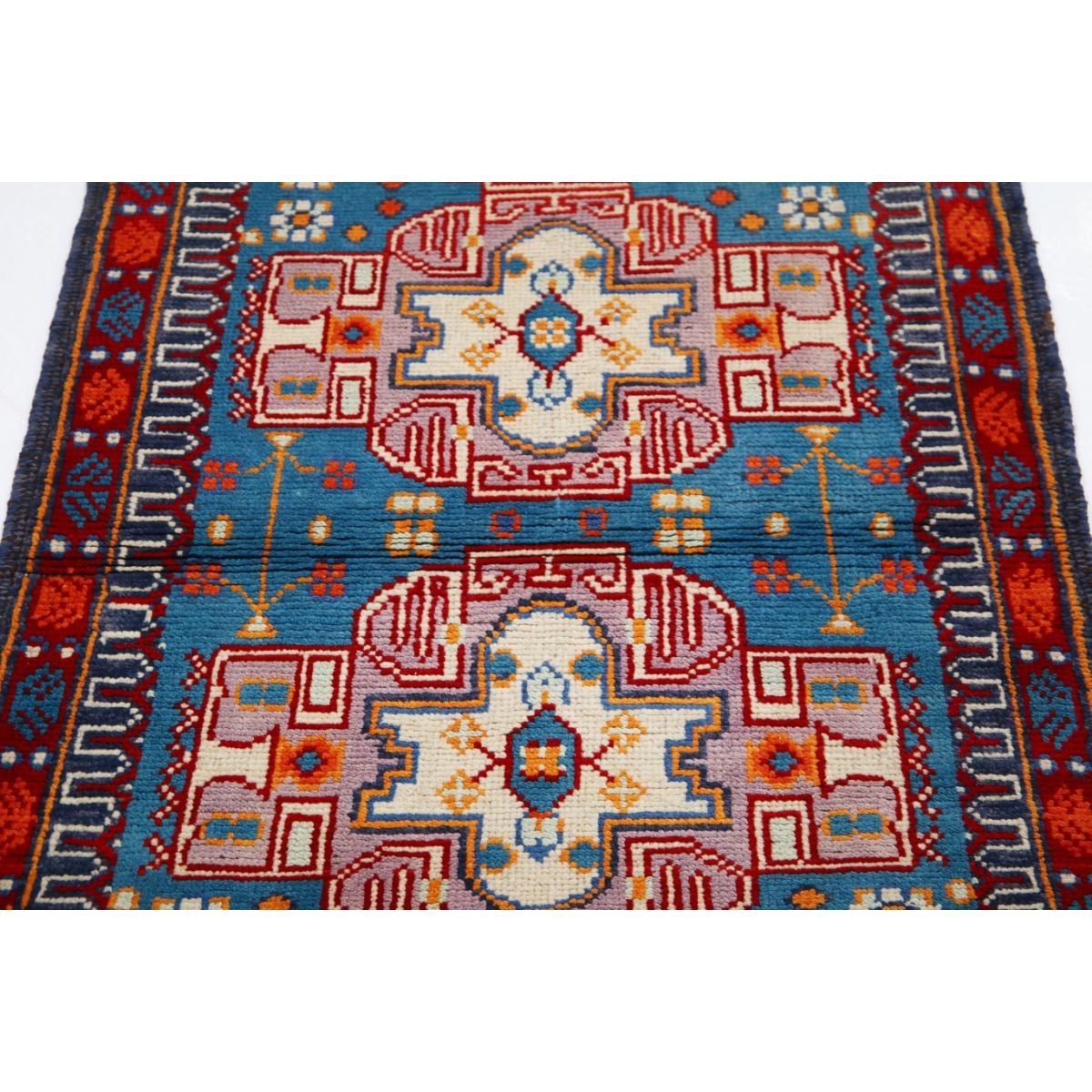 Revival 3x4 Handmade Double Knotted Washable Wool Rug - Colorful