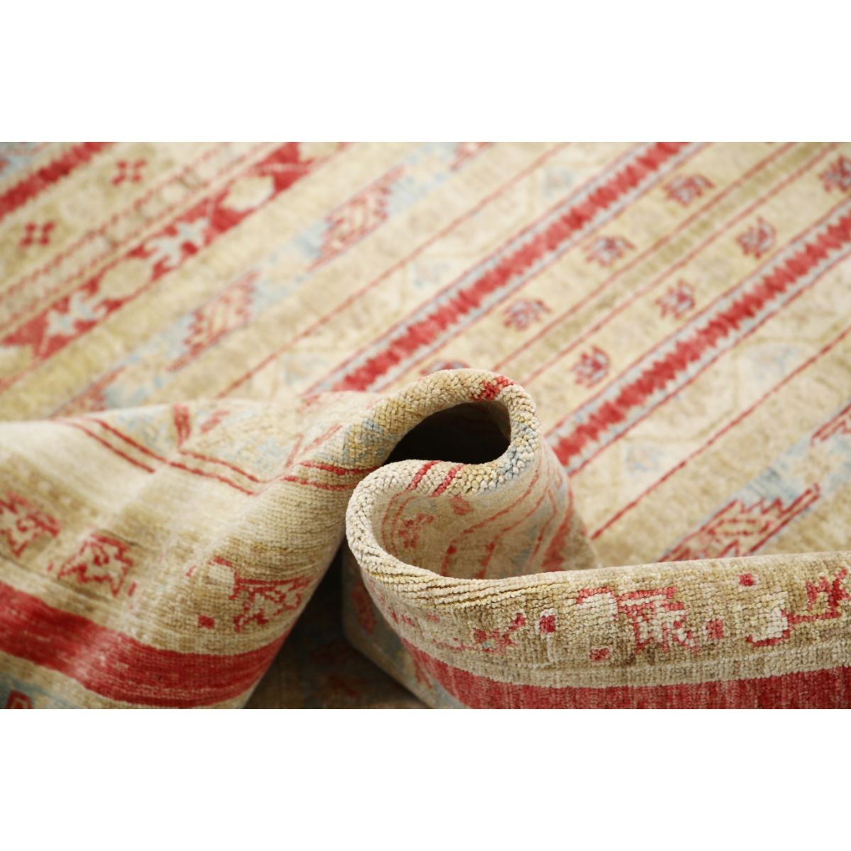 Shaal 6x8 Handmade Double Knotted Washable Wool Rug - Colorful