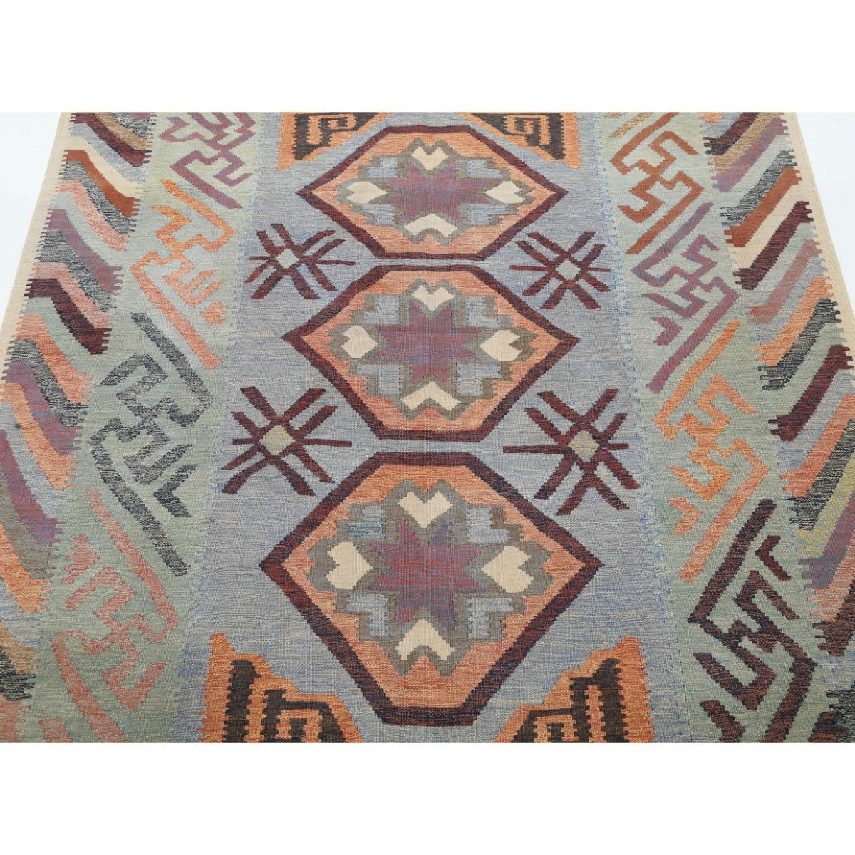 Kafkaas 5x7 Hand Woven Washable Wool Rug - Colorful