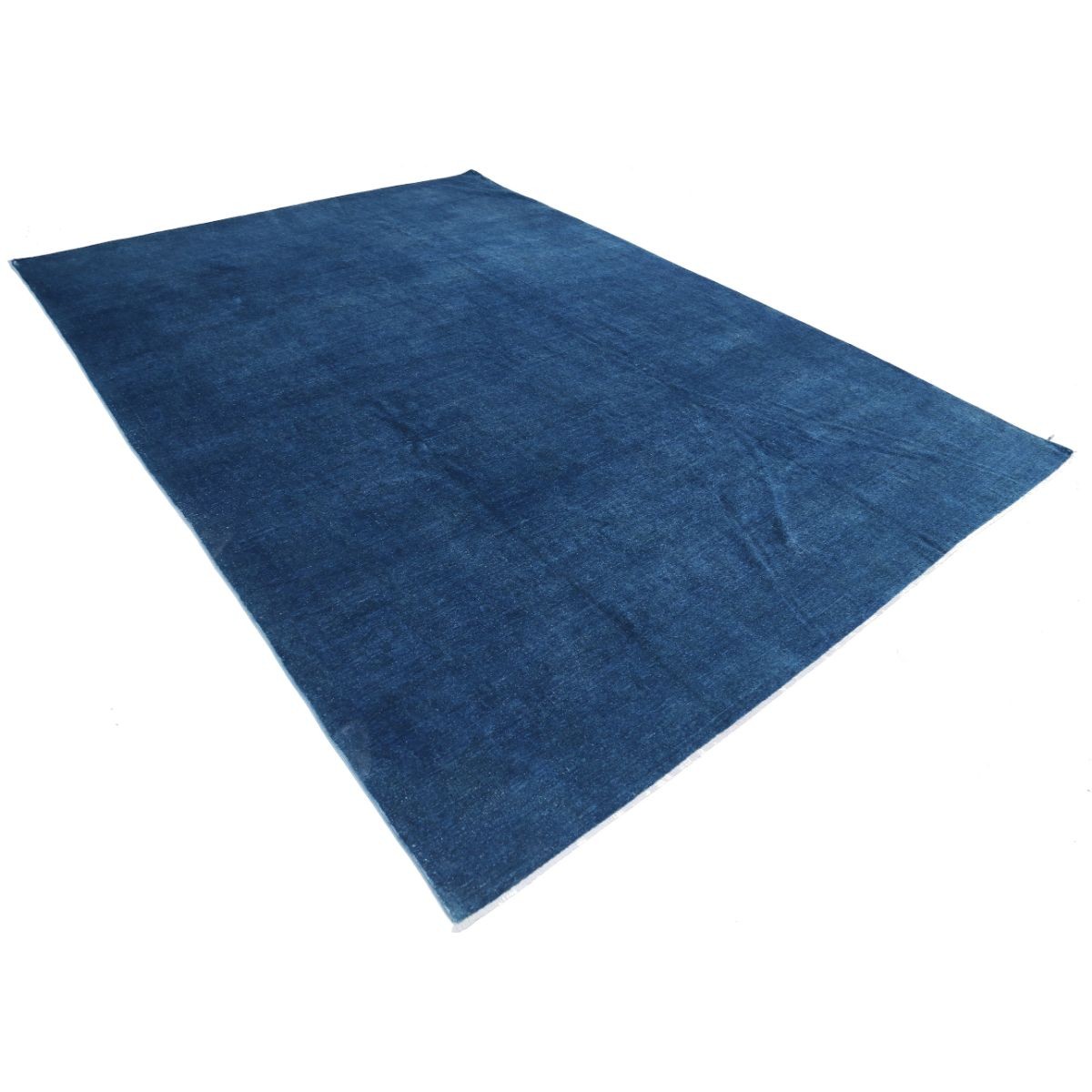 Fine 8x12 Handmade Double Knotted Washable Wool Rug - Monochormatic