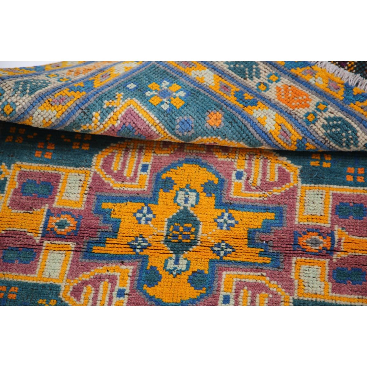 Revival 3x5 Handmade Double Knotted Washable Wool Rug - Colorful