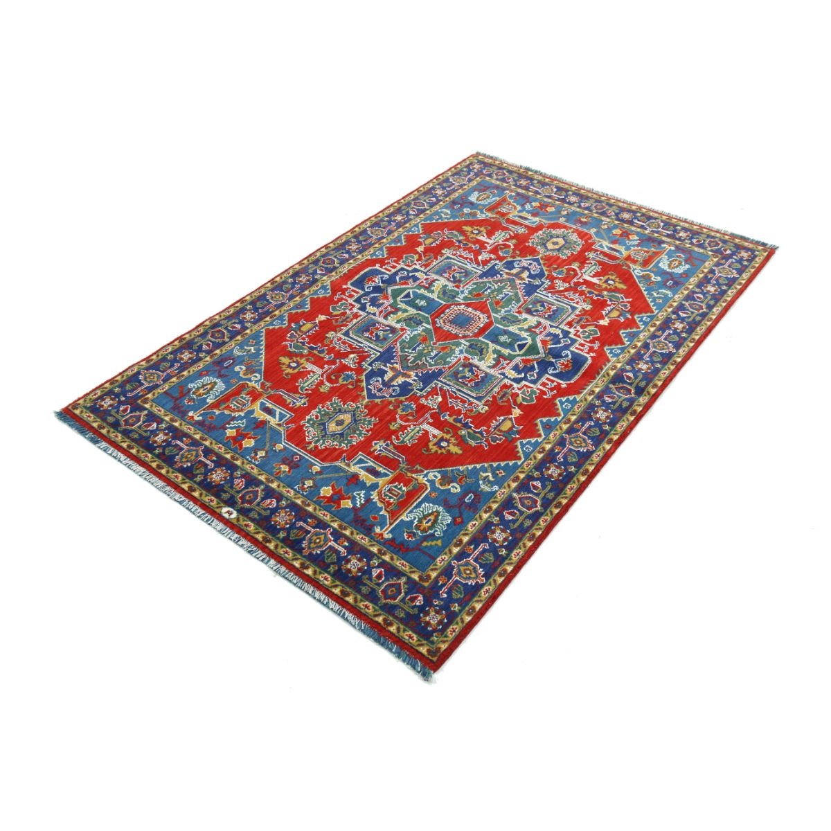 Gulshan 4x6 Machine-Made Washable Wool Rug - Colorful