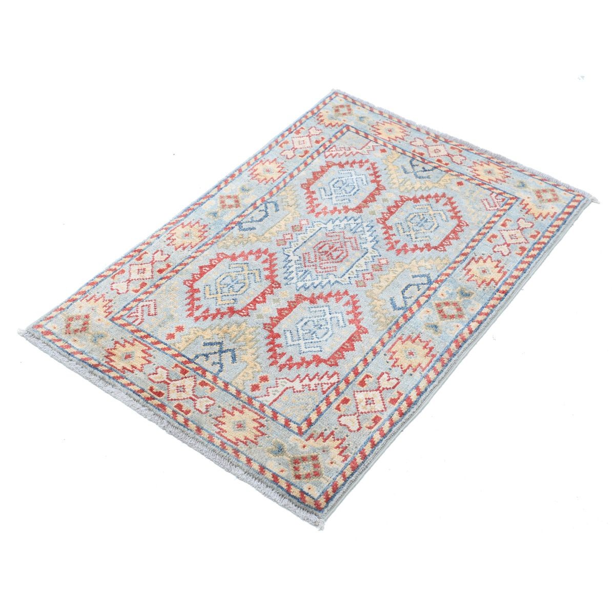 Revival 3x4 Handmade Double Knotted Washable Wool Rug - Colorful