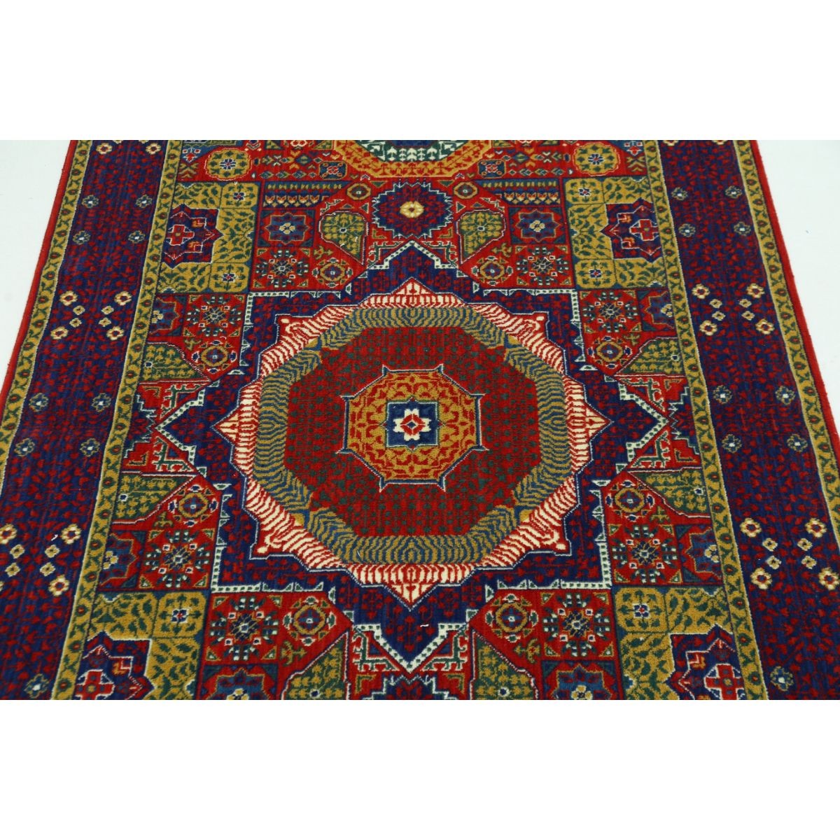 Gulshan-3'10" 4x6 Machine-Made Washable Wool Rug - Colorful