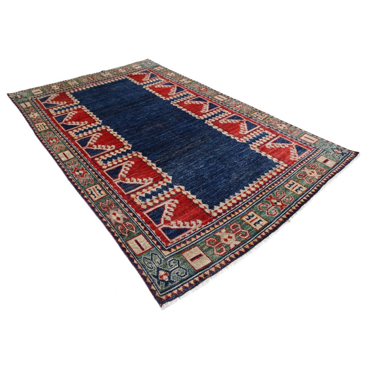 Revival 6x10 Handmade Double Knotted Washable Wool Rug - Colorful
