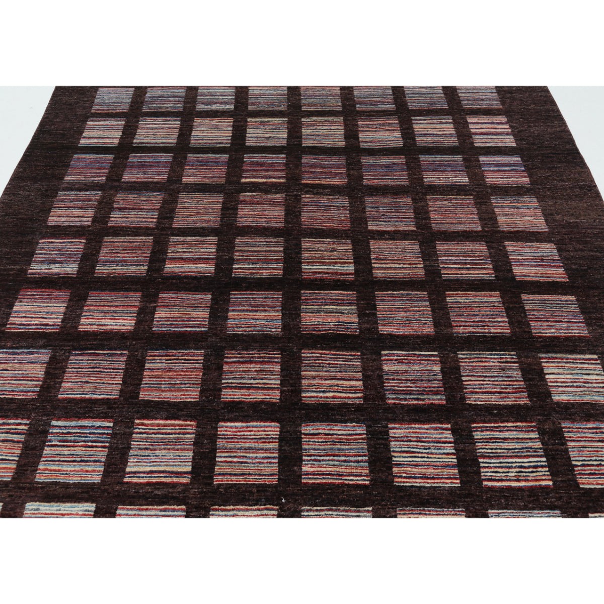 Modcar 6x9 Handmade Double Knotted Washable Wool Rug - Colorful