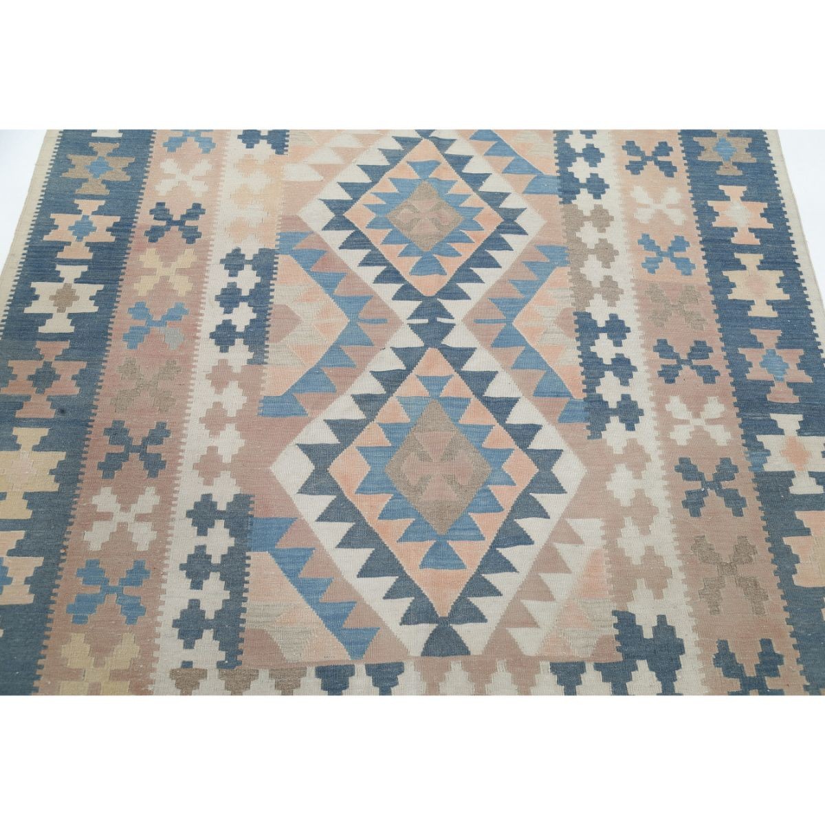Kafkaas 5x7 Hand Woven Washable Wool Rug - Soft Hues