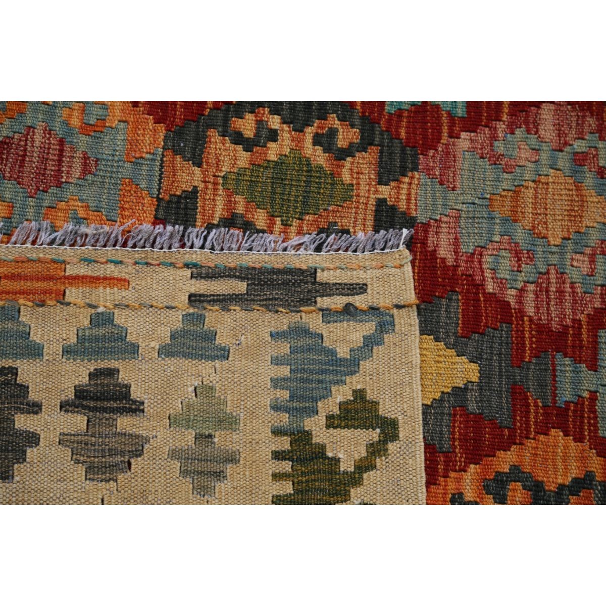 Maimana 10x17 Hand Woven Washable Wool Rug - Colorful