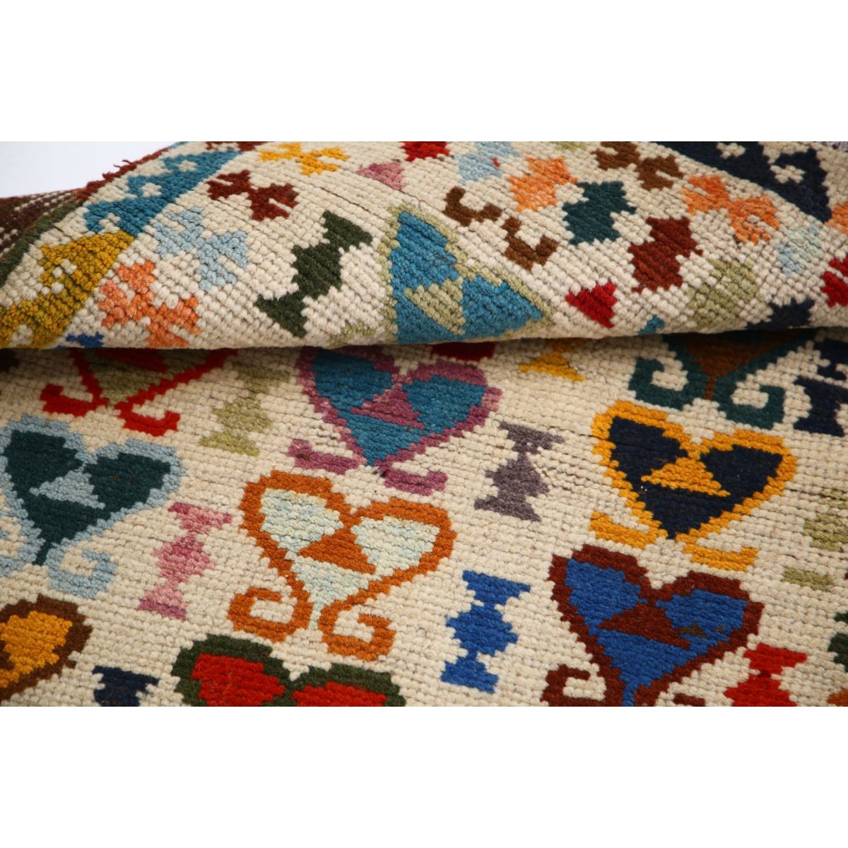 Revival 3x4 Handmade Double Knotted Washable Wool Rug - Colorful