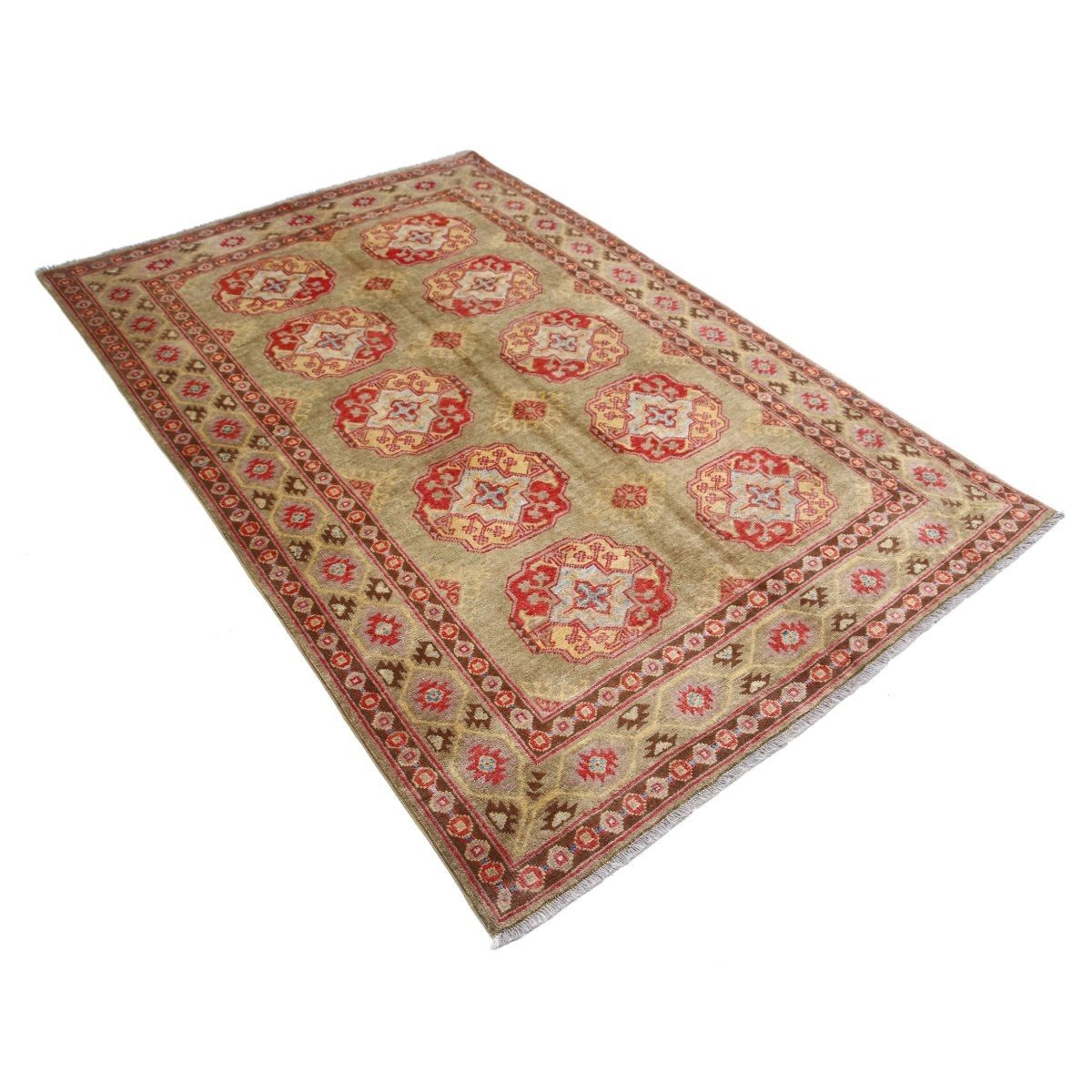 Revival 5x7 Handmade Double Knotted Washable Wool Rug - Colorful