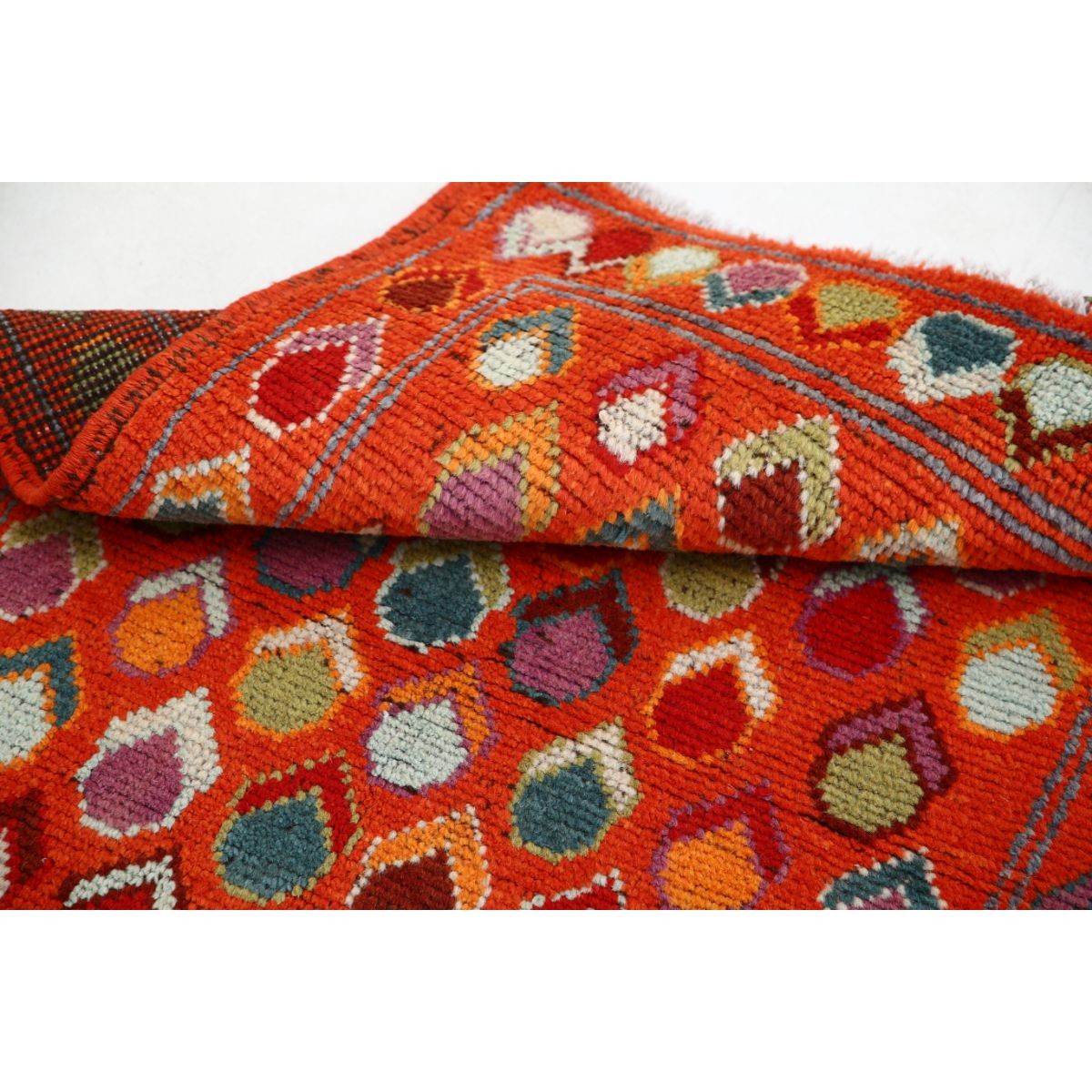 Revival 3x4 Handmade Double Knotted Washable Wool Rug - Colorful