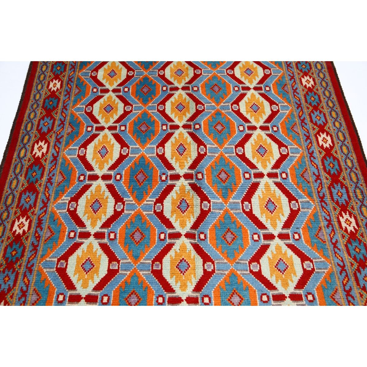 Revival 5x7 Handmade Double Knotted Washable Wool Rug - Colorful