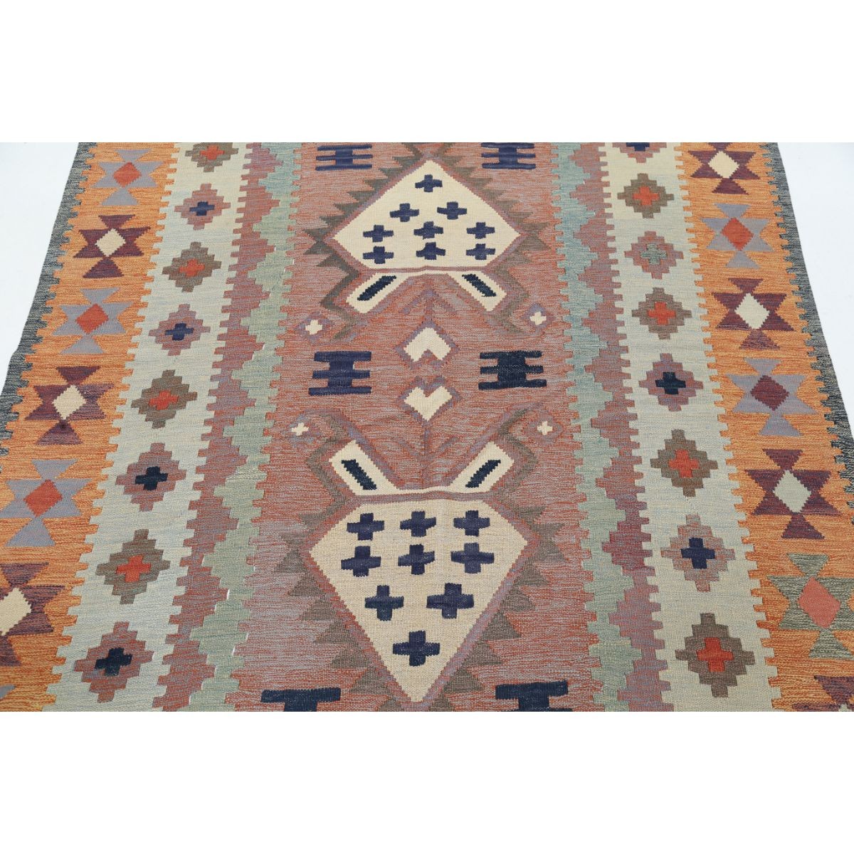 Kafkaas 5x7 Hand Woven Washable Wool Rug - Colorful