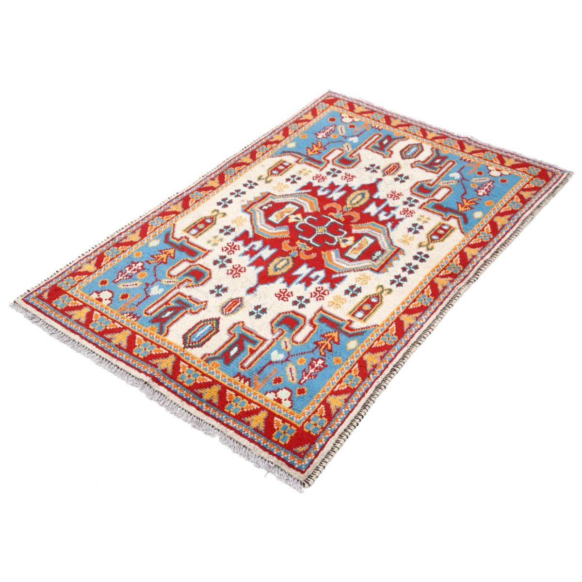 Revival 3x5 Handmade Double Knotted Washable Wool Rug - Colorful