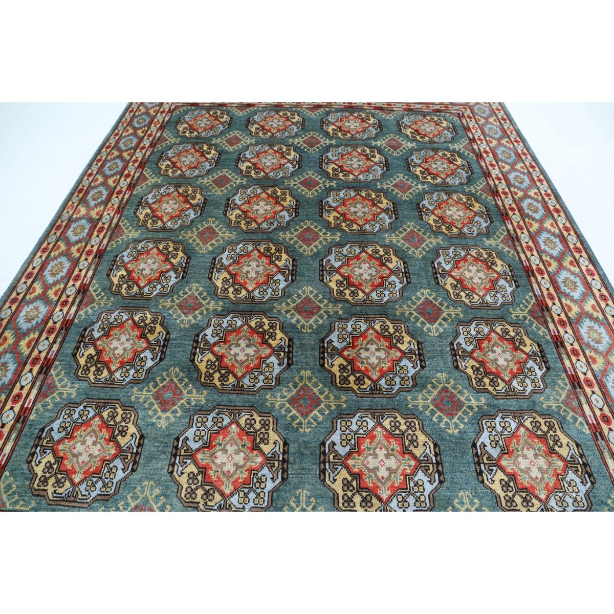 Revival 8x10 Handmade Double Knotted Washable Wool Rug - Colorful