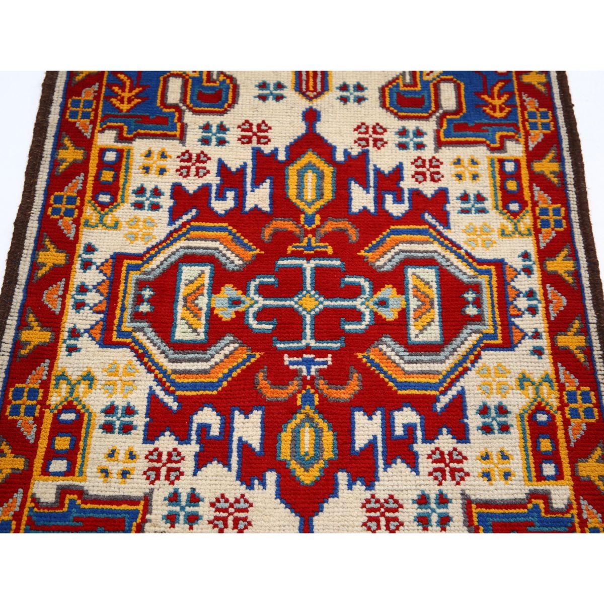 Revival 3x4 Handmade Double Knotted Washable Wool Rug - Colorful