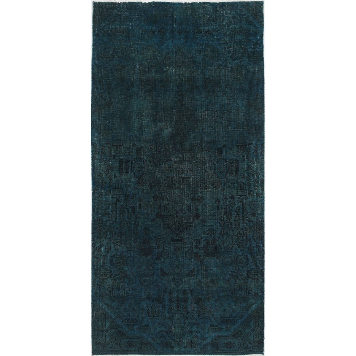 Overdye 3x7 Handmade Double Knotted Washable Wool Rug - Monochormatic