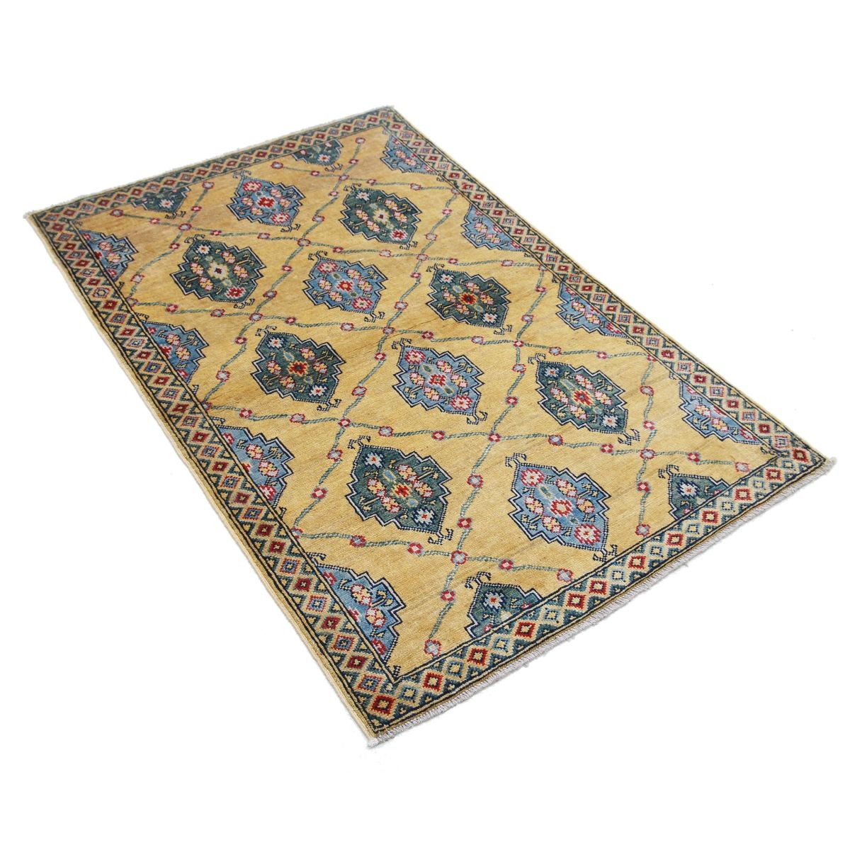 Revival 3x5 Handmade Double Knotted Washable Wool Rug - Colorful