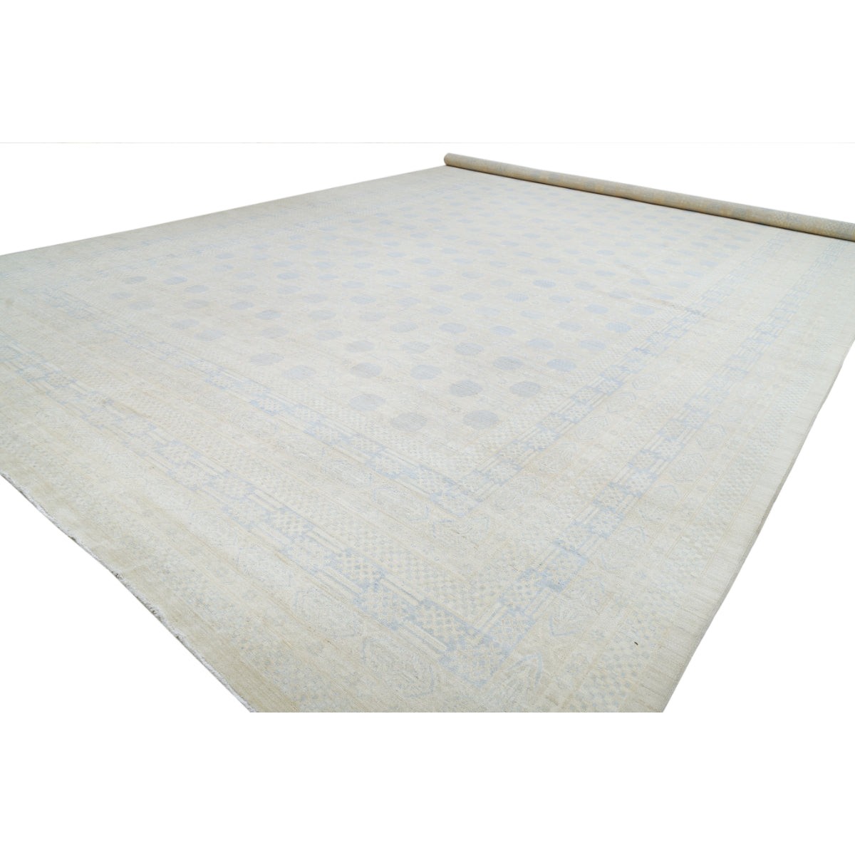 Khotan 16x32 Handmade Double Knotted Washable Wool Rug - Soft Hues