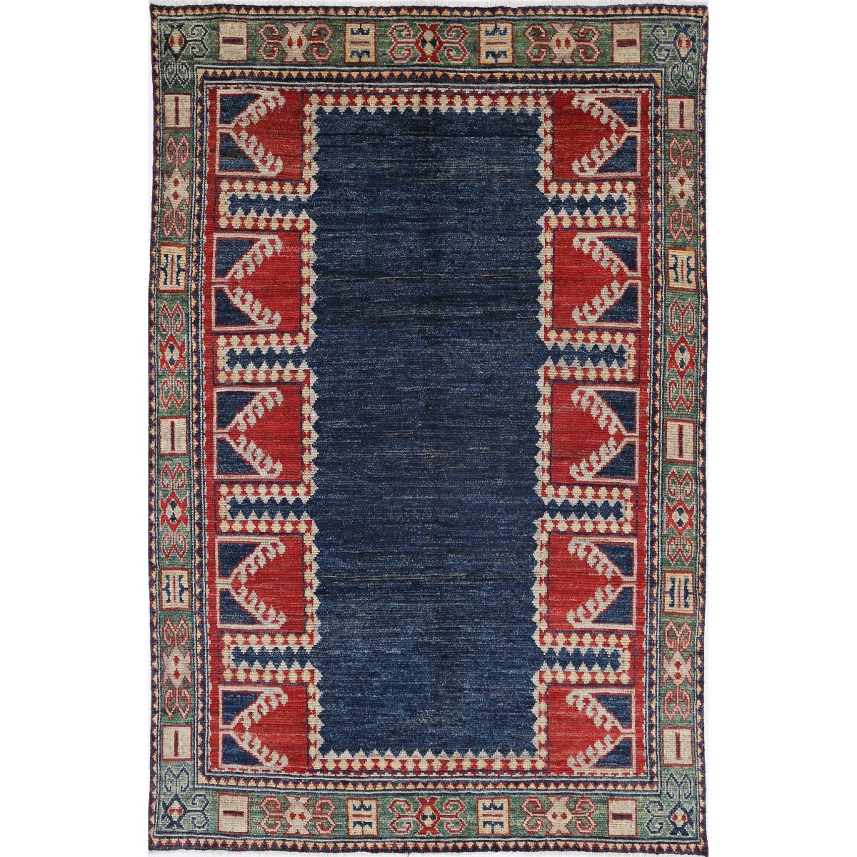 Revival 6x10 Handmade Double Knotted Washable Wool Rug - Colorful