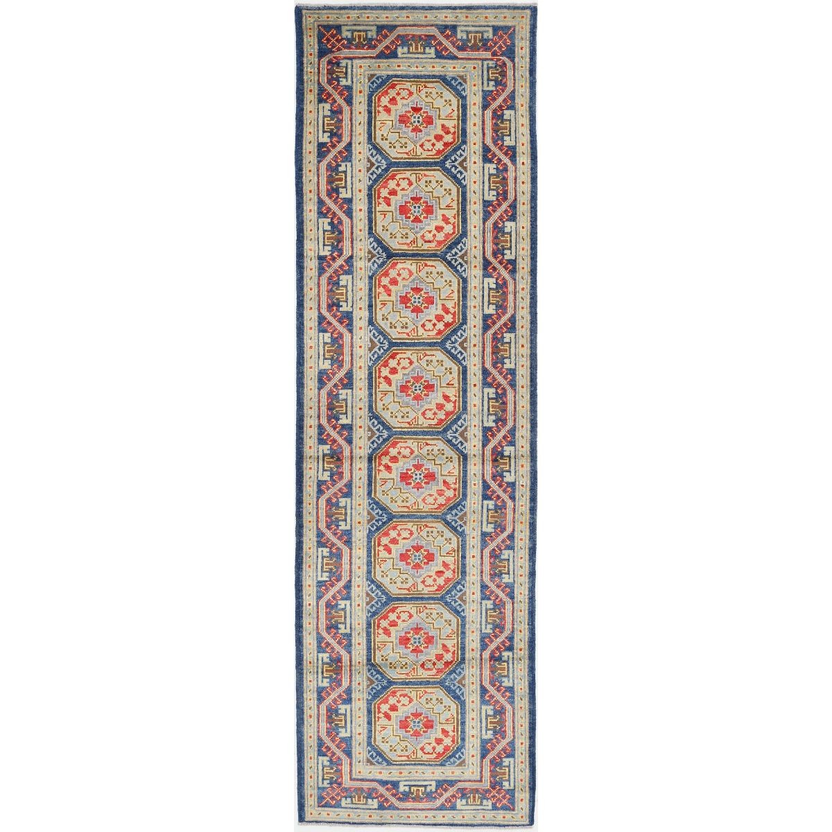 Revival 3x10 Handmade Double Knotted Washable Wool Runner - Colorful